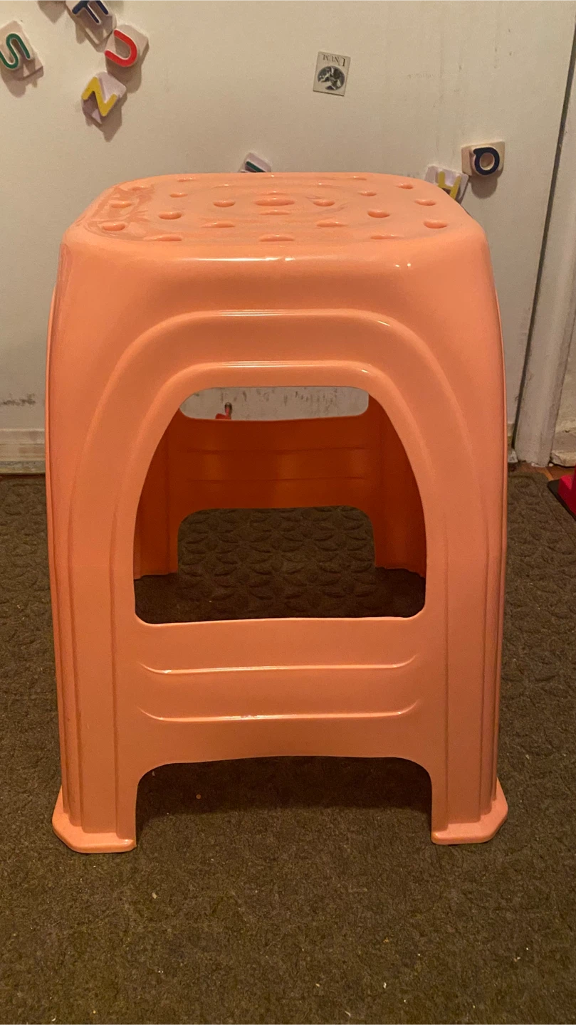 Peach Plastic Stool