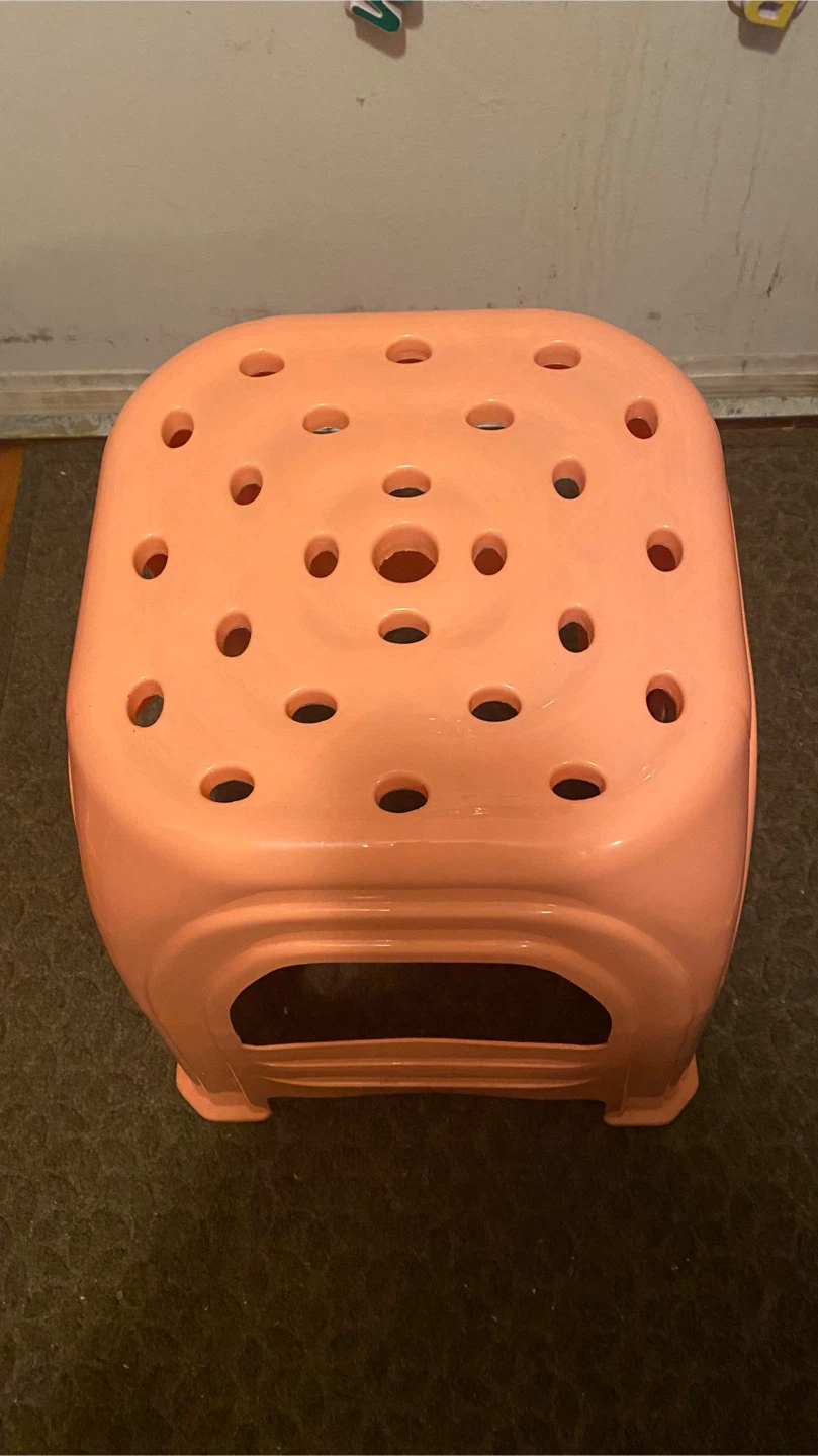 Peach Plastic Stool - photo 2