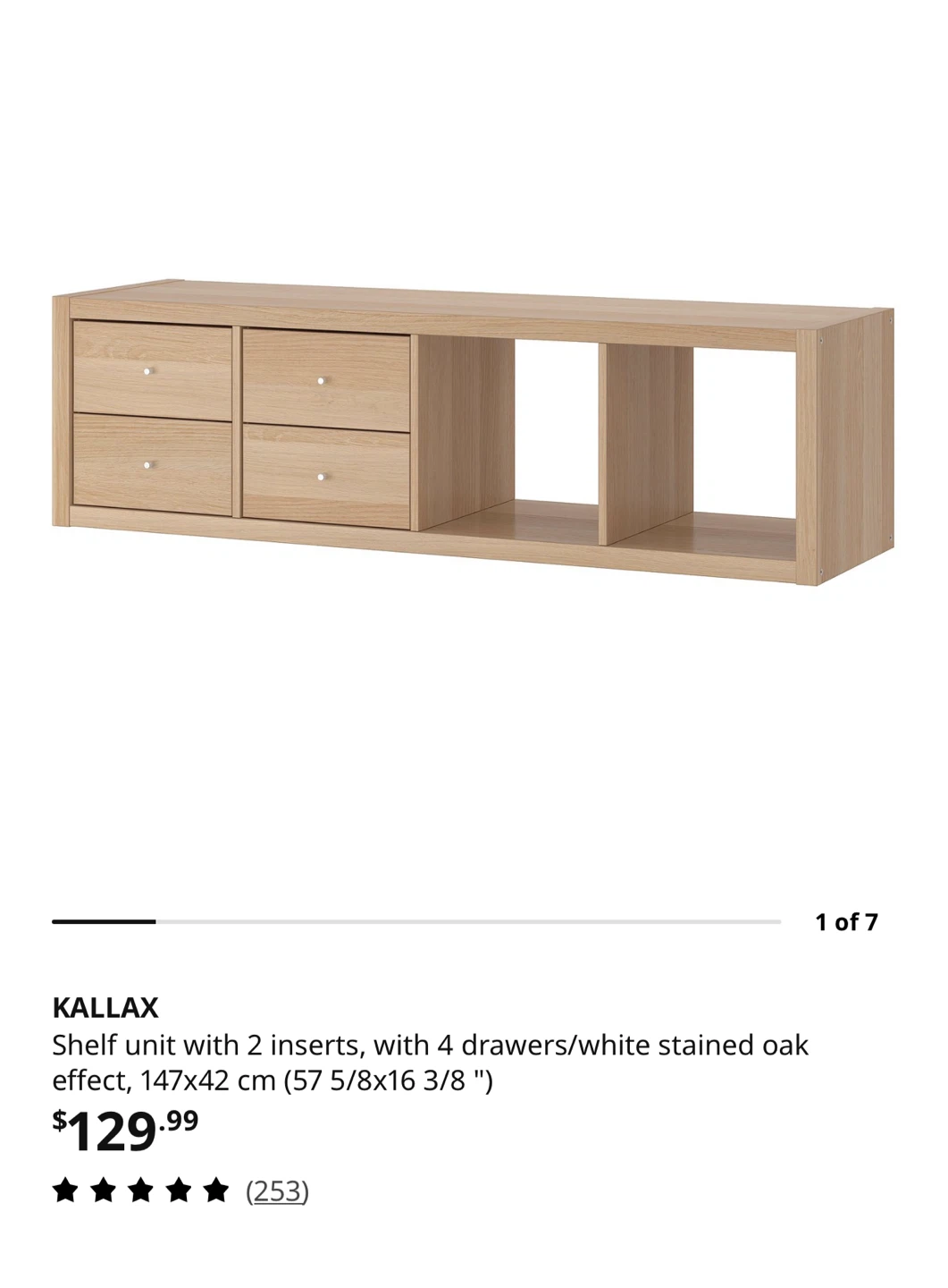 IKEA KALLAX Shelf Unit with 4 Drawers - photo 2
