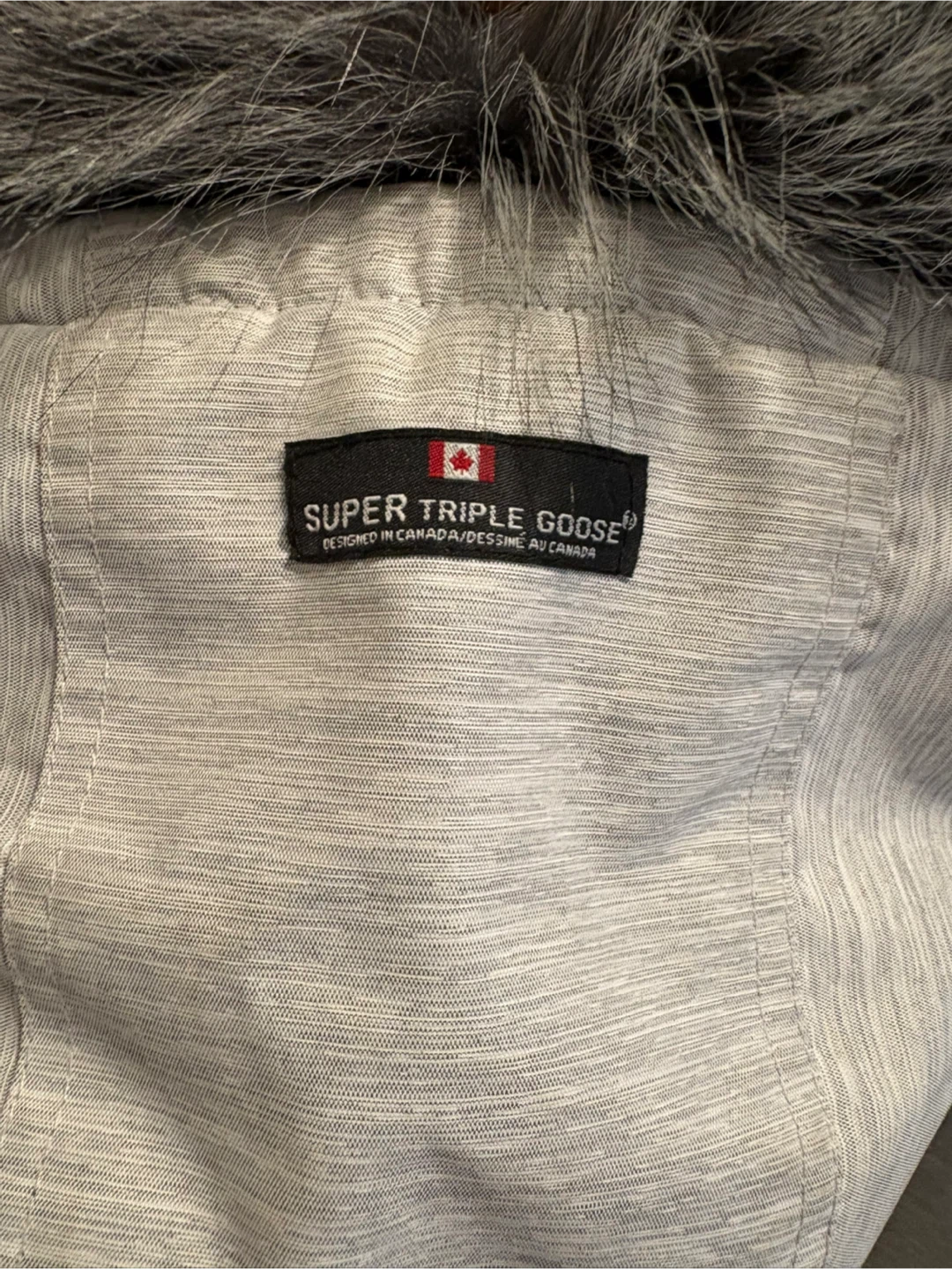 Super Triple Goose Winter Jacket with Fur Hood