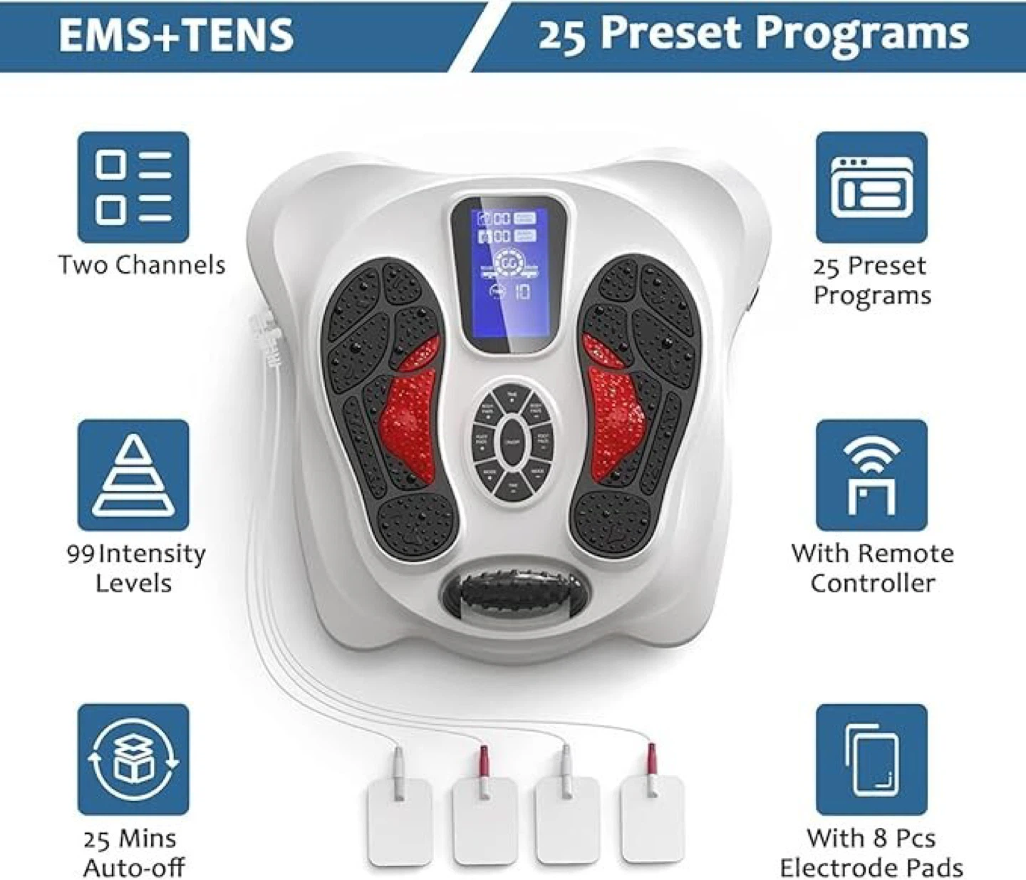 Foot Circulation Plus EMS & TENS Foot Nerve Muscle Massager - photo 4
