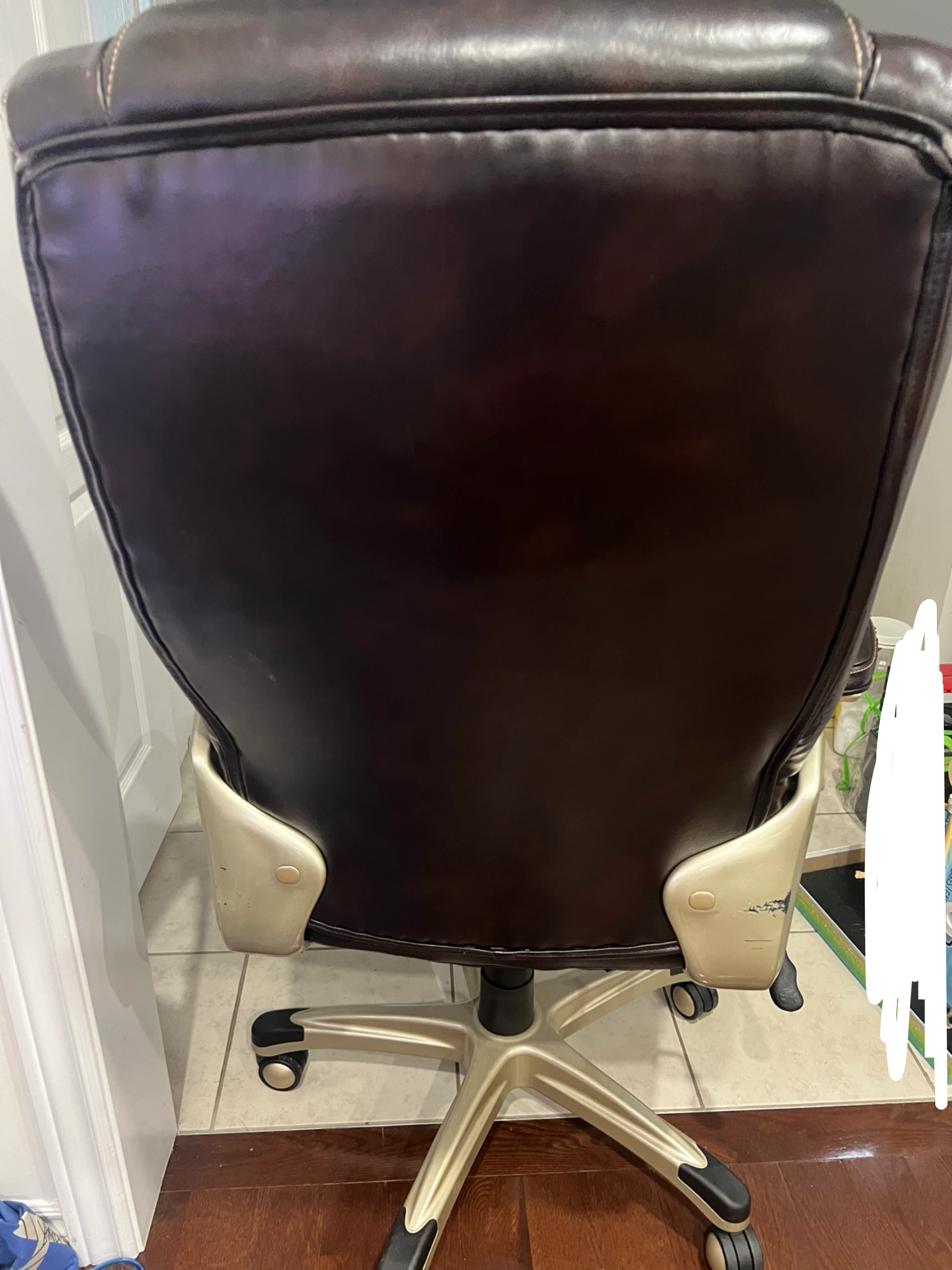 Executive Office Chair - Dark Brown Faux Leather - photo 5