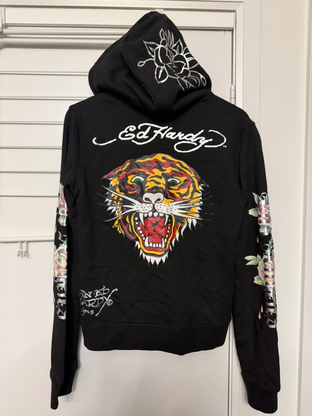 Ed Hardy Black Tiger & Rose Zip-Up Hoodie - photo 3
