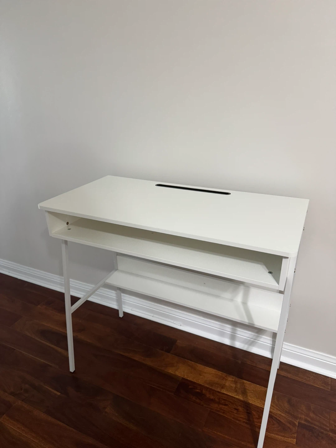 White Writing Desk with Shelves ( office desk) - photo 2