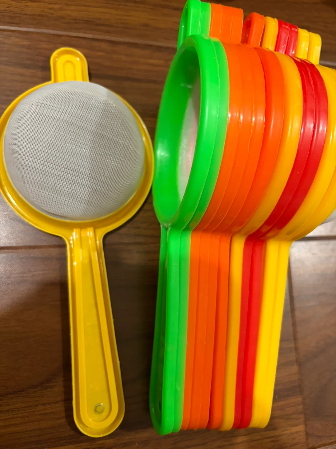 Small Plastic tea Strainers -$5 for 5 strainers