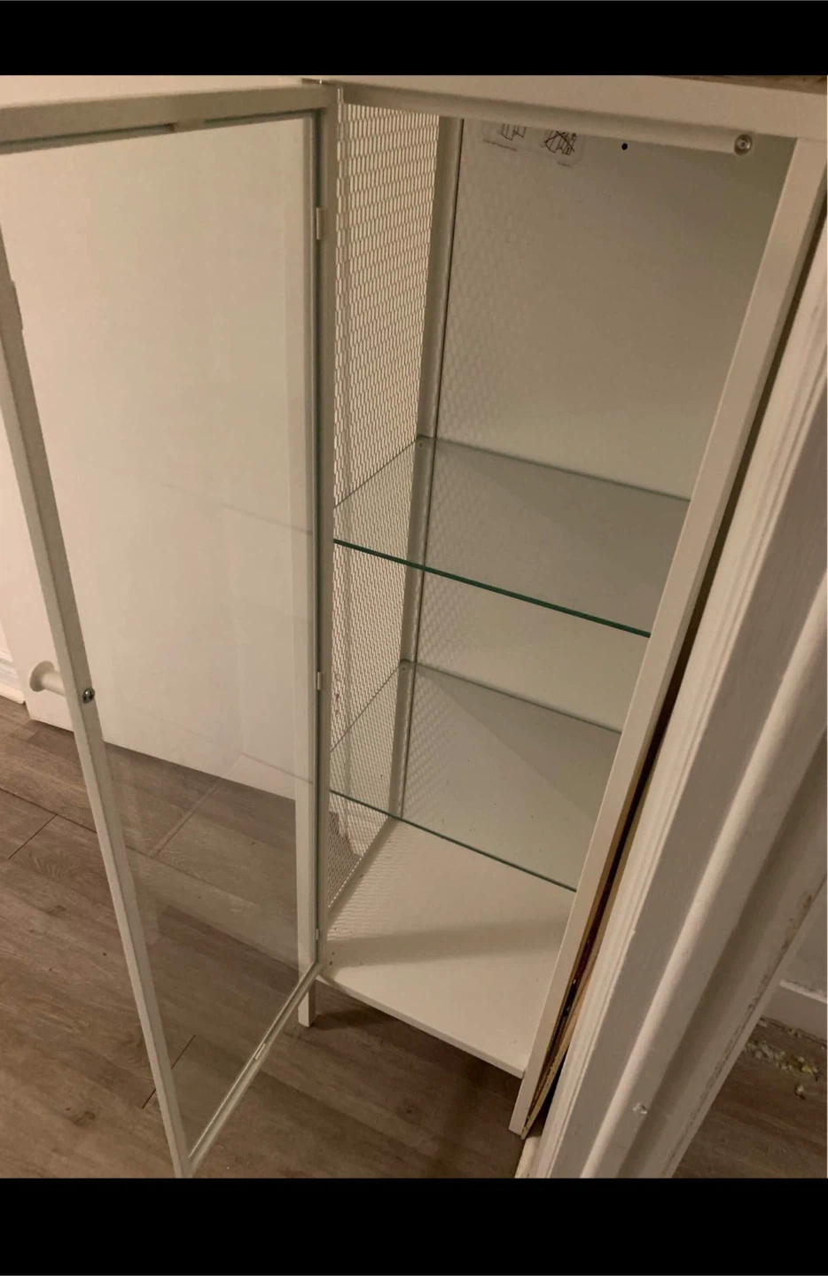 White Display Cabinet with Glass Doors - photo 2