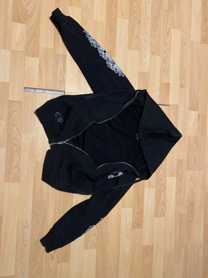 Chrome Hearts Black Zip-Up Hoodie