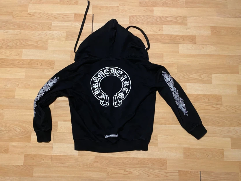 Chrome Hearts Black Zip-Up Hoodie - photo 3