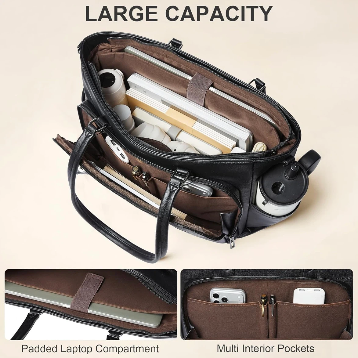 Brand New Vegan Leather Laptop Bag - photo 4