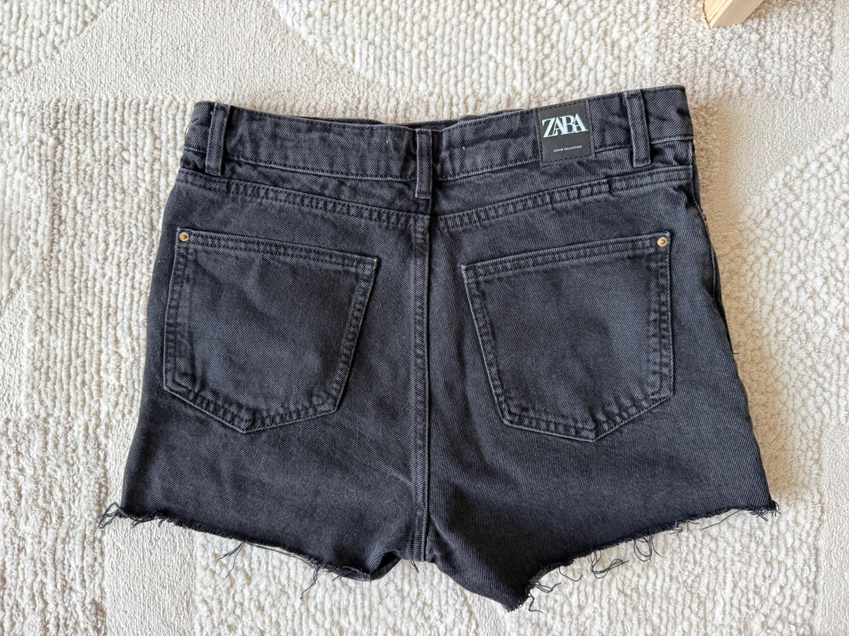 ZARA Black Denim Skort Size S - photo 2