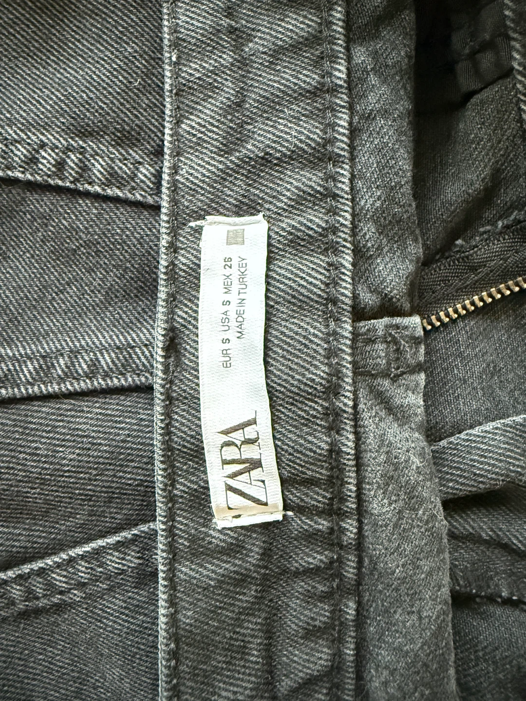 ZARA Black Denim Skort Size S - photo 3