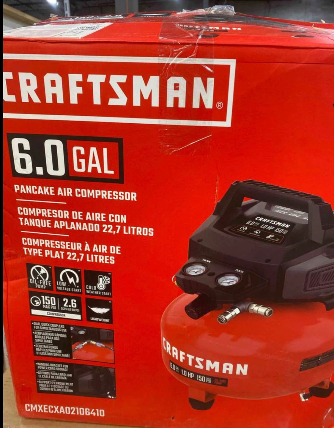 Craftsman 6.0 Gallon Pancake Air Compressor - photo 2