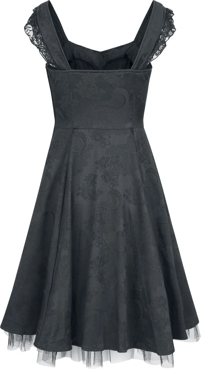 Hearts & Roses Black Brocade Corset Dress - photo 3