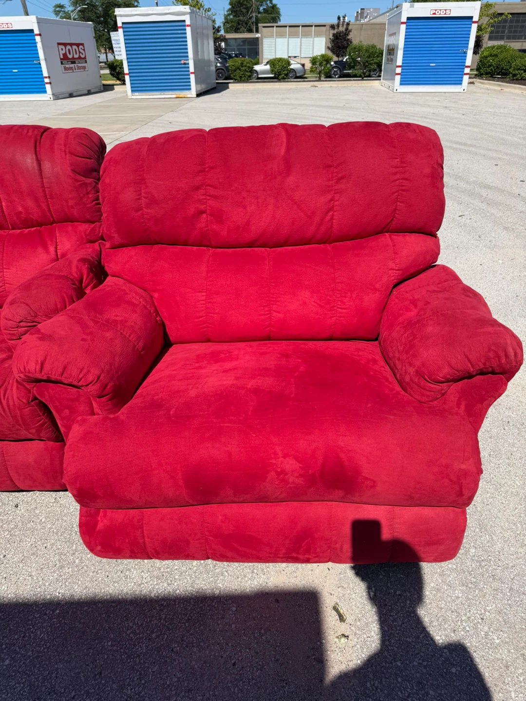 Red Sofa and Loveseat Set - photo 2