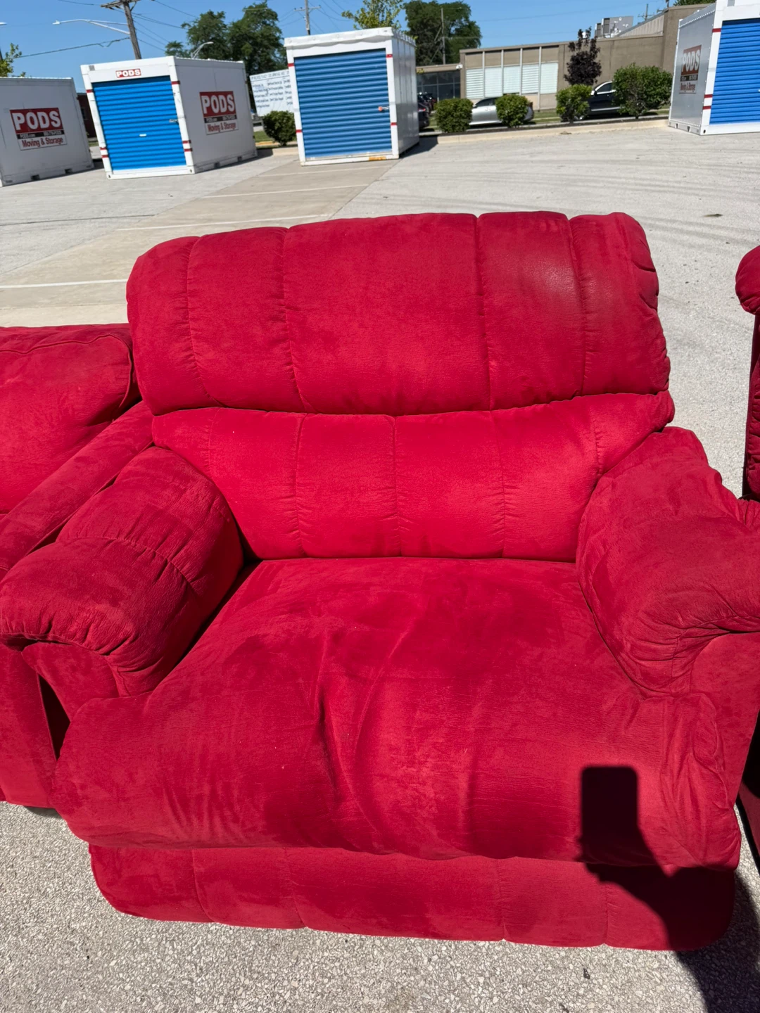 Red Sofa and Loveseat Set - photo 3