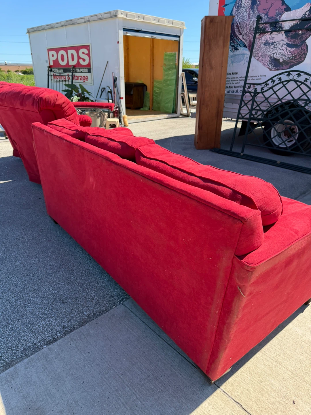 Red Sofa and Loveseat Set - photo 5