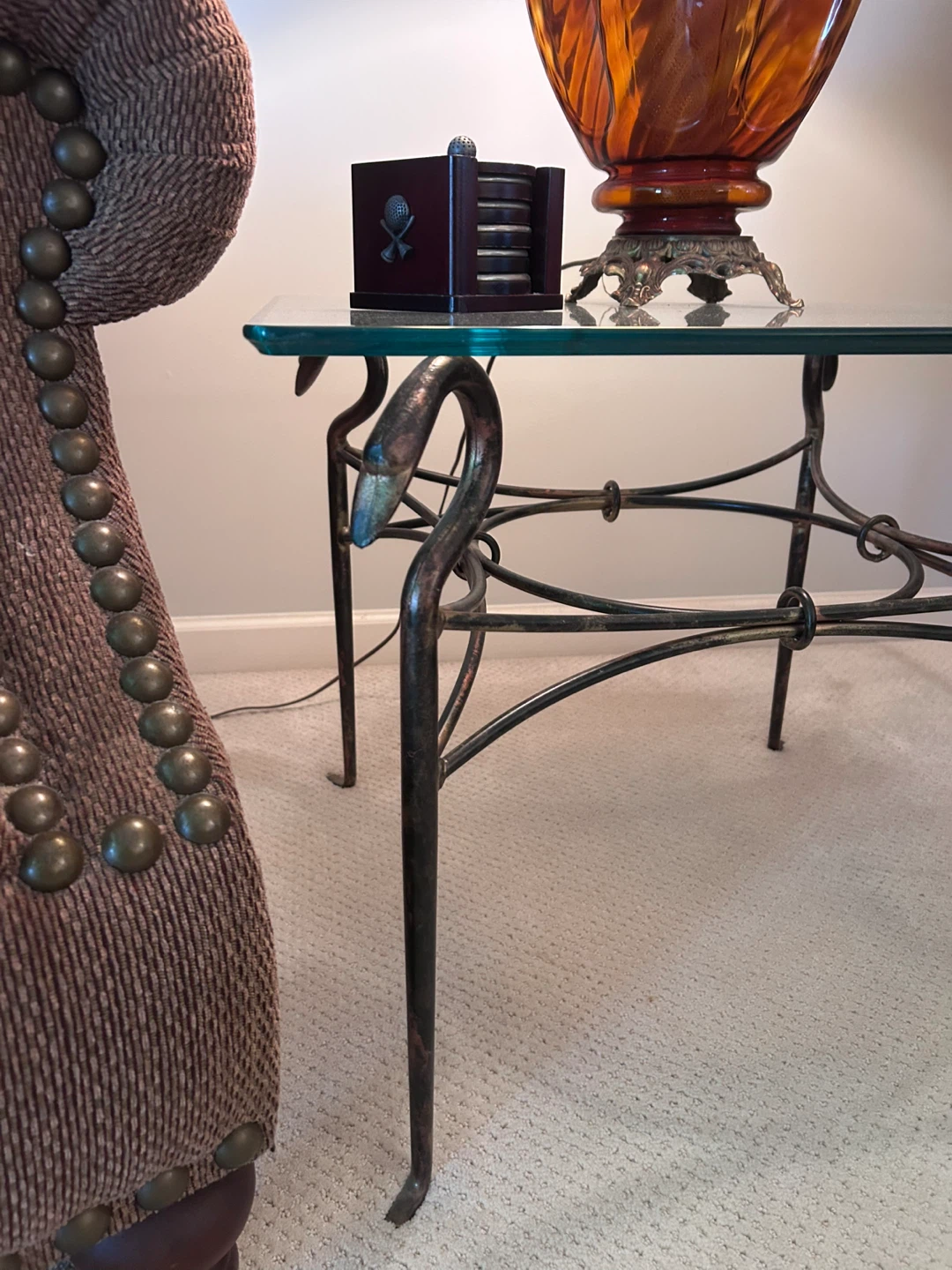 Glass side table - photo 2
