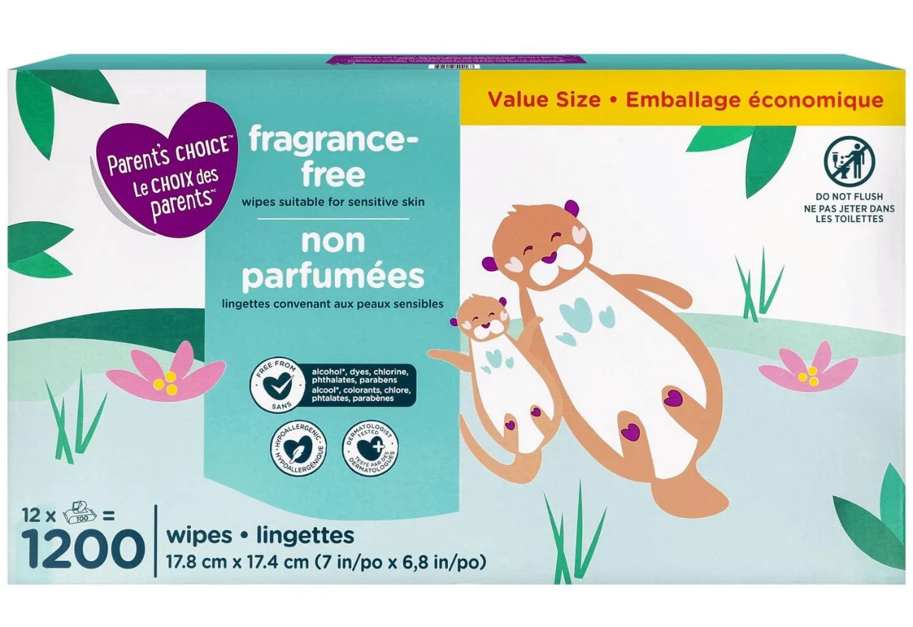 Parents Choice Fragrance-Free Baby Wipes (1200 ct)