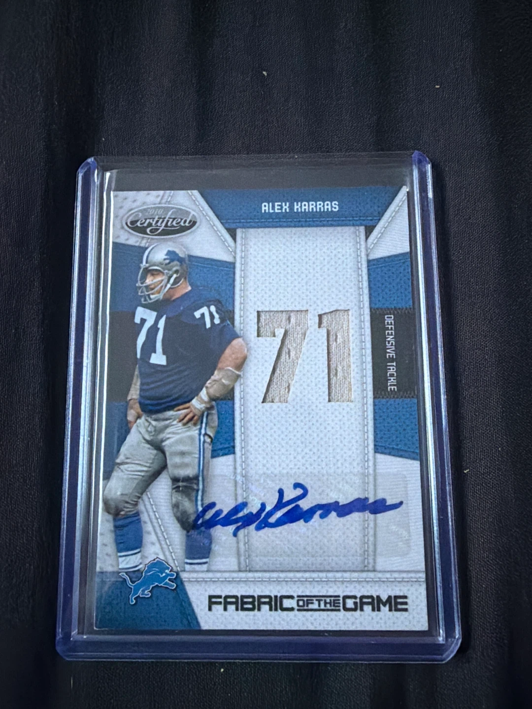Alex Karras 24/25 Autograph Game-Worn Jersey Card