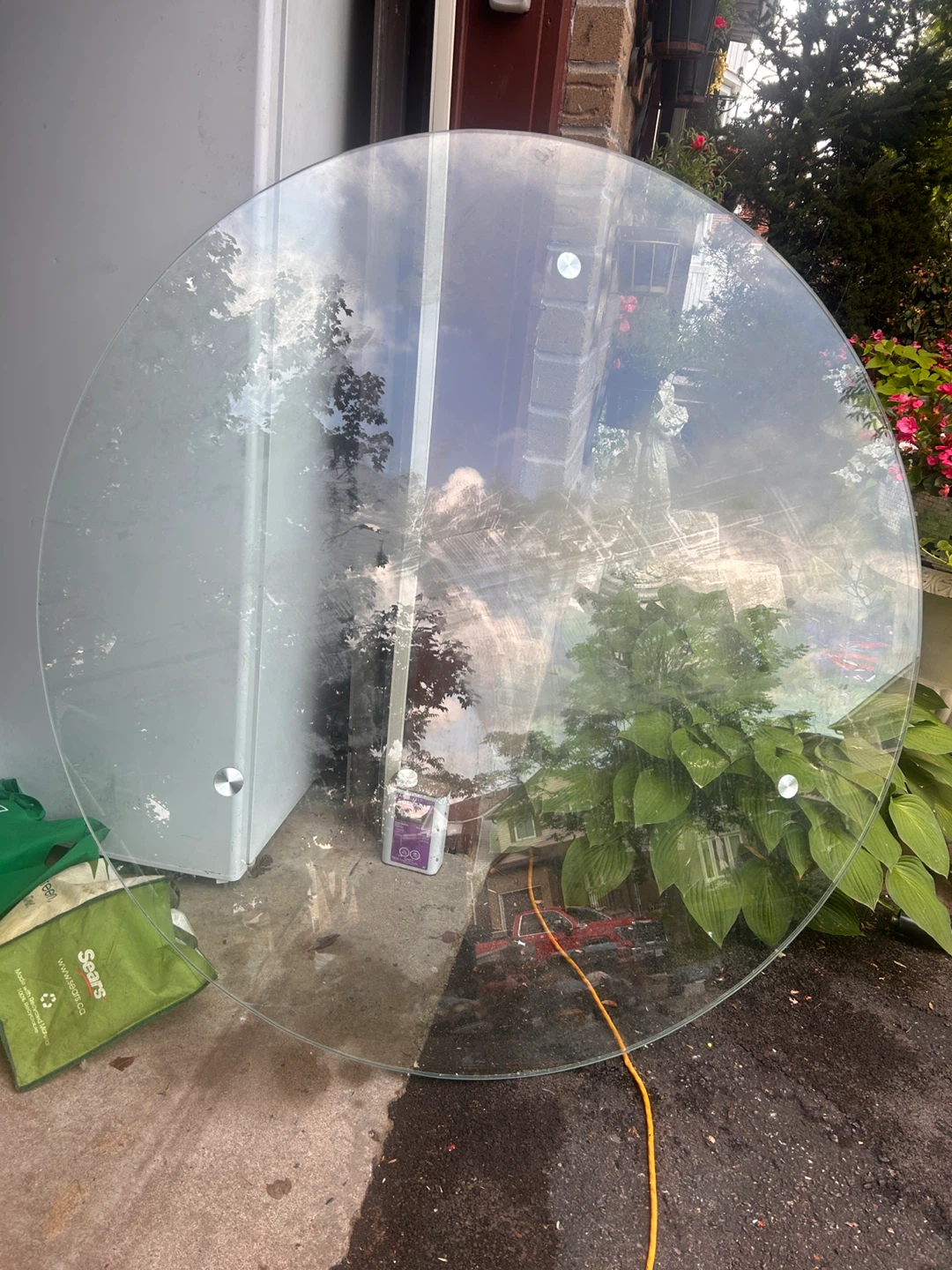 Glass table top