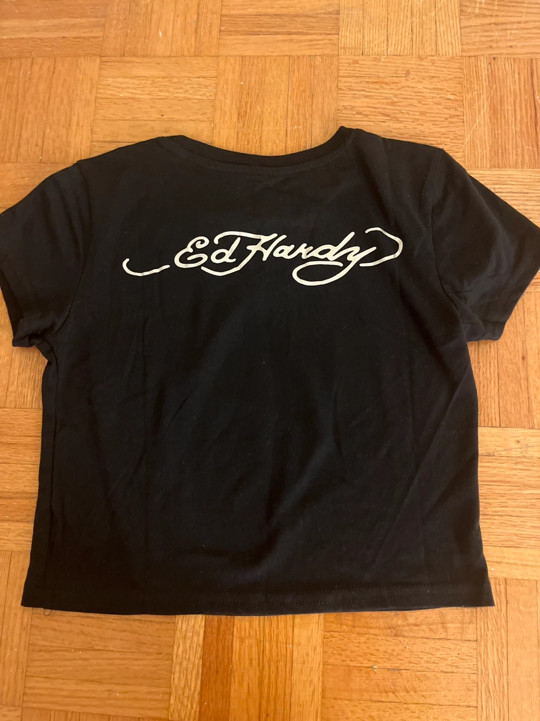 Ed Hardy Black Graphic Crop Top - photo 2