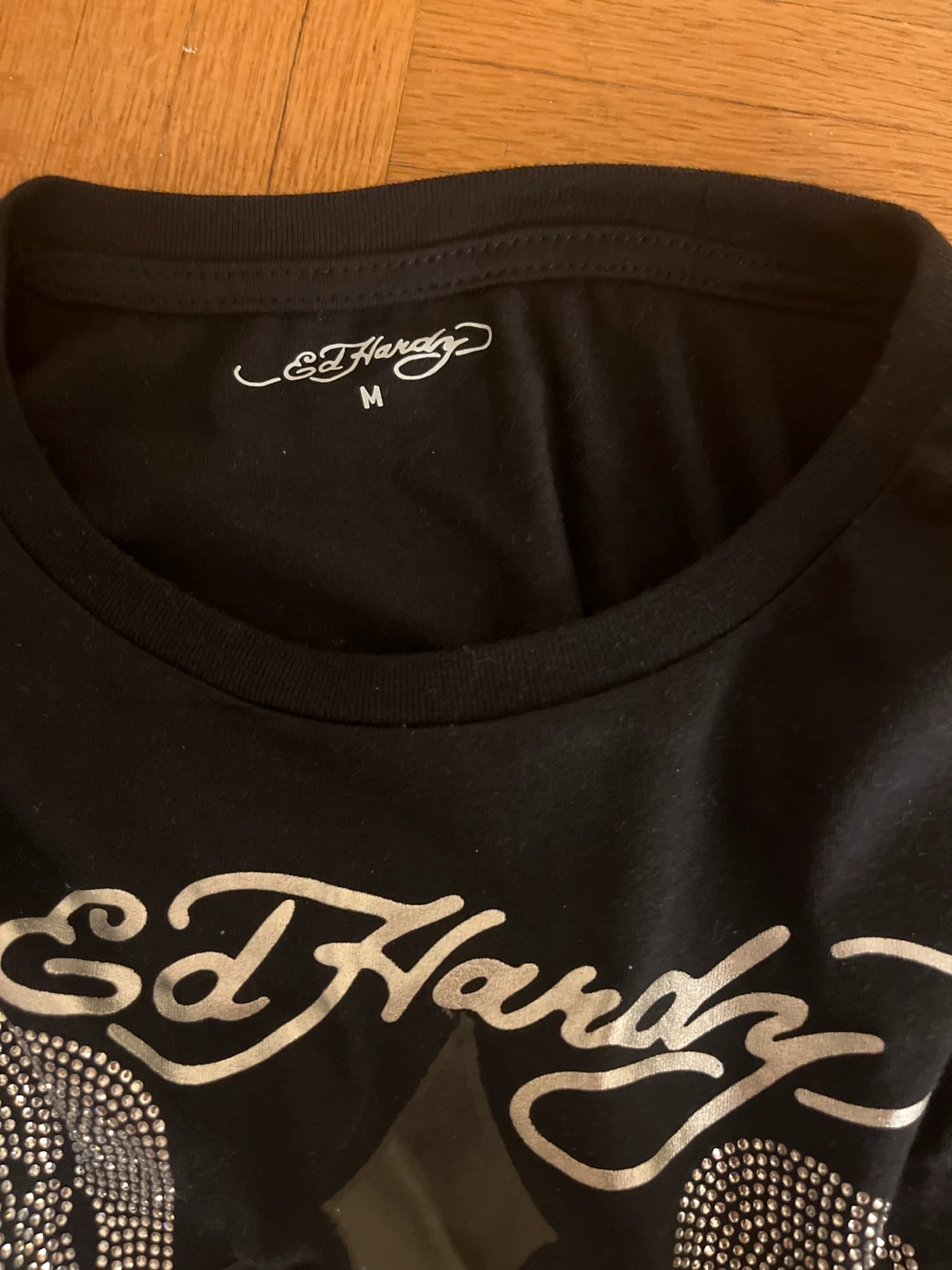 Ed Hardy Black Graphic Crop Top - photo 3