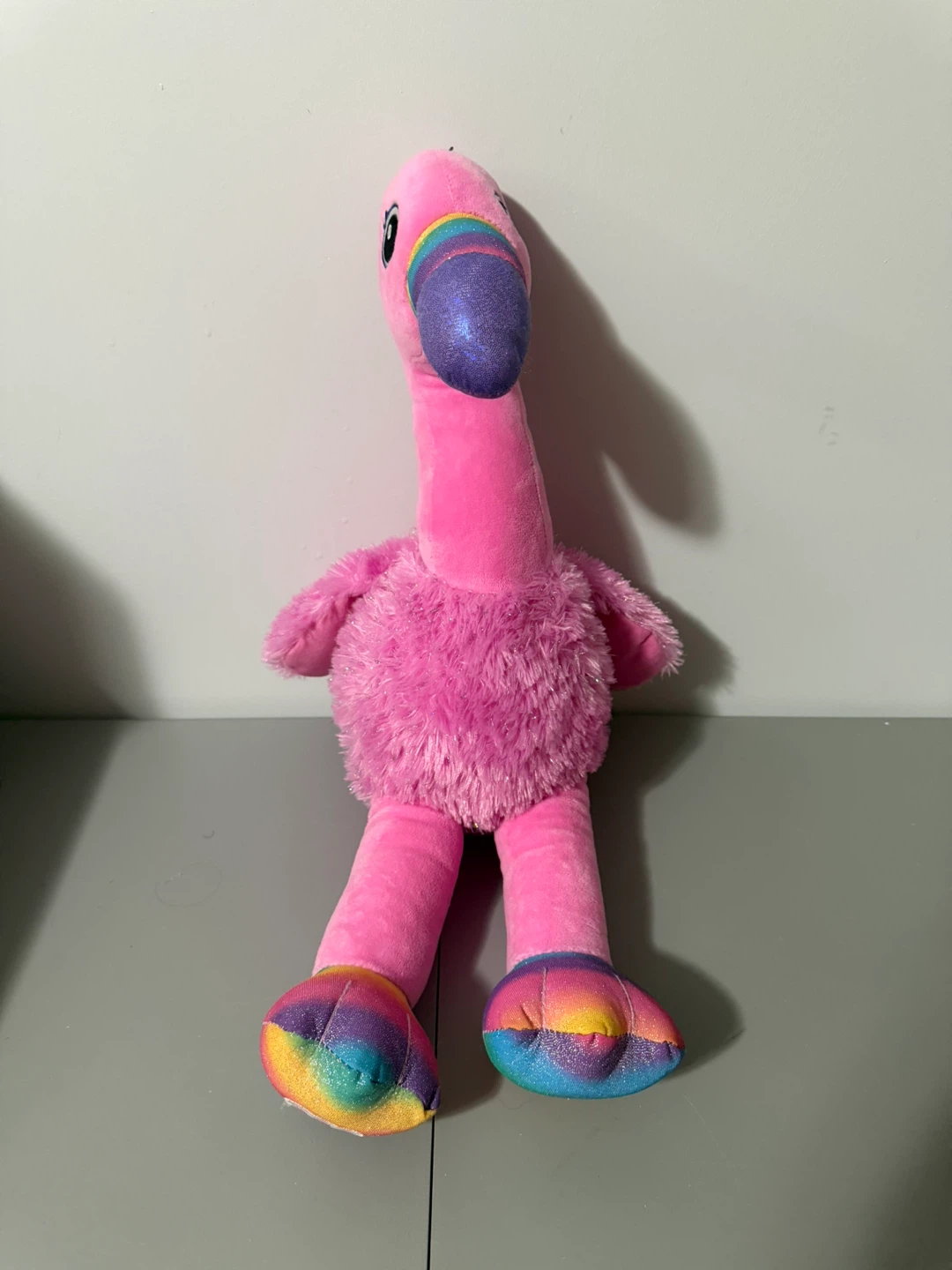 Build-A-Bearere Pink Rainbow Sparkle Flamingo 2019 Retired