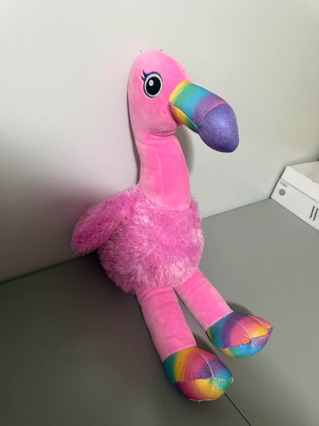 Build-A-Bearere Pink Rainbow Sparkle Flamingo 2019 Retired - photo 2
