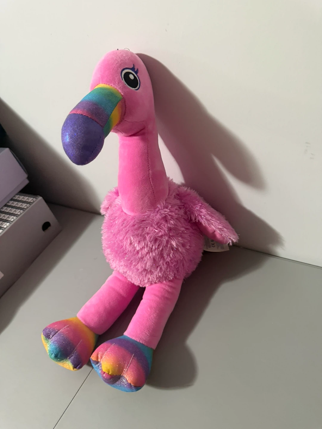 Build-A-Bearere Pink Rainbow Sparkle Flamingo 2019 Retired - photo 3