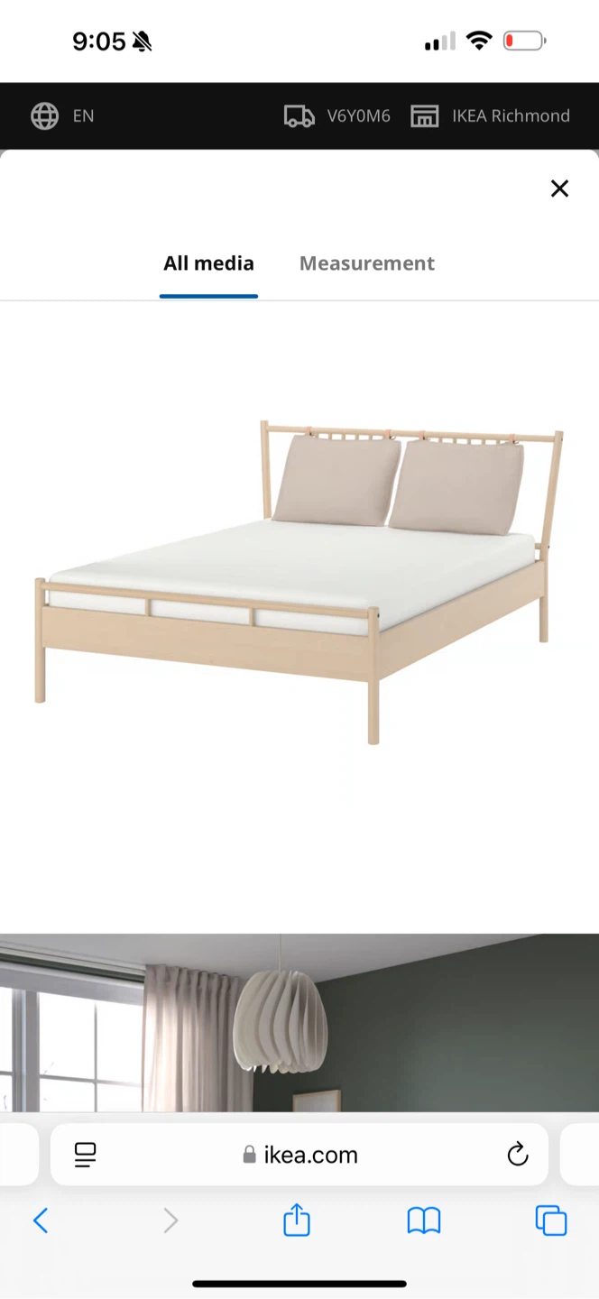 IKEA BJÖRKNAS Queen Bed Frame