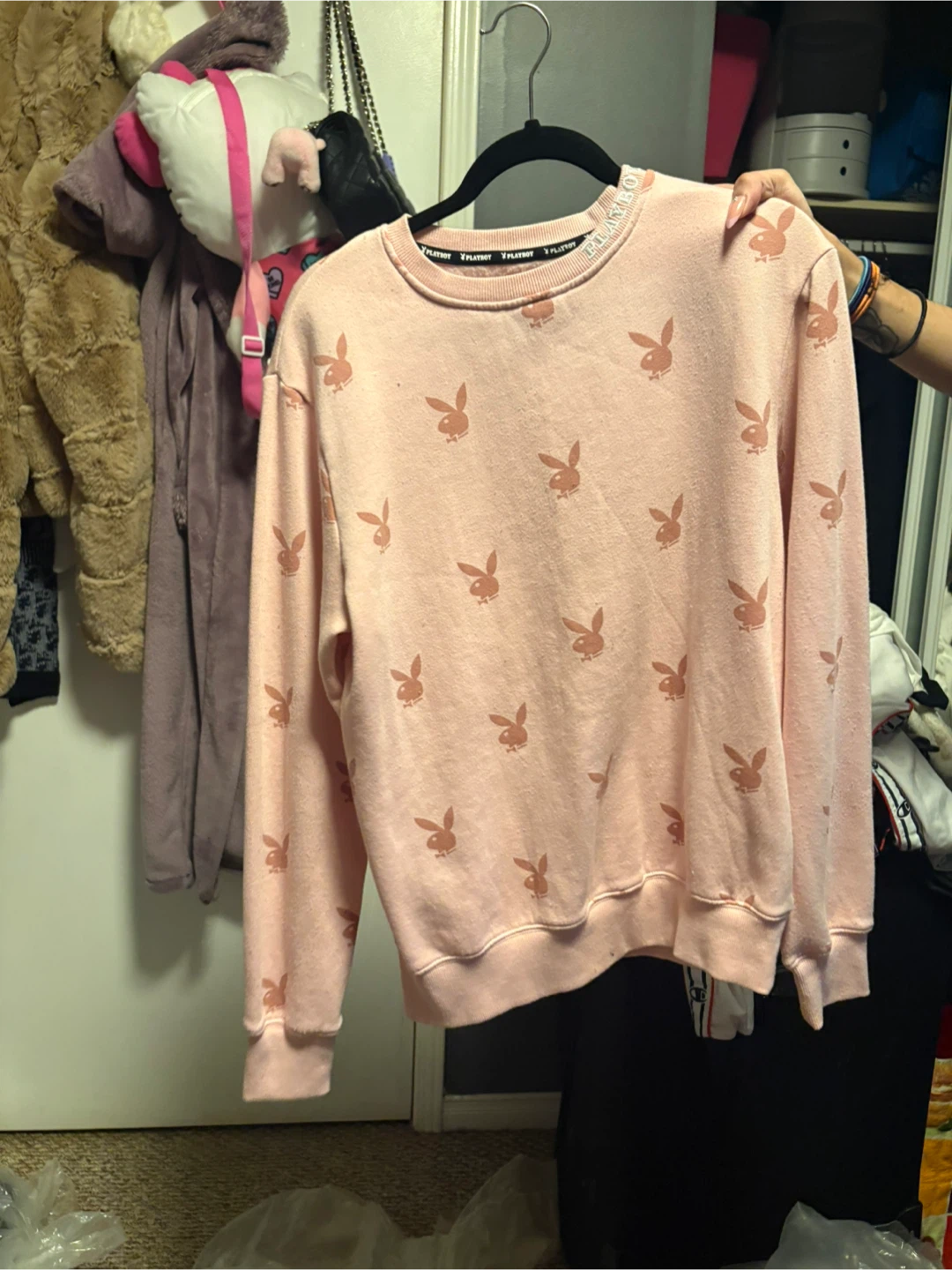 Playboy Bunny All-Over Print Crewneck Sweatshirt