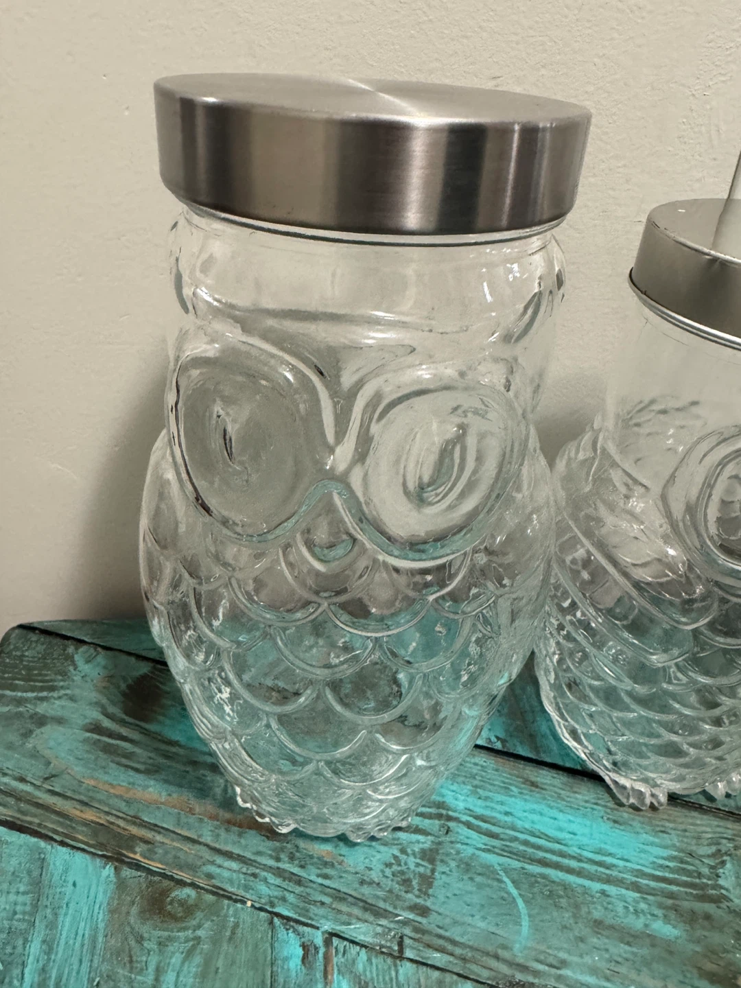 Owl glass canisters - photo 2