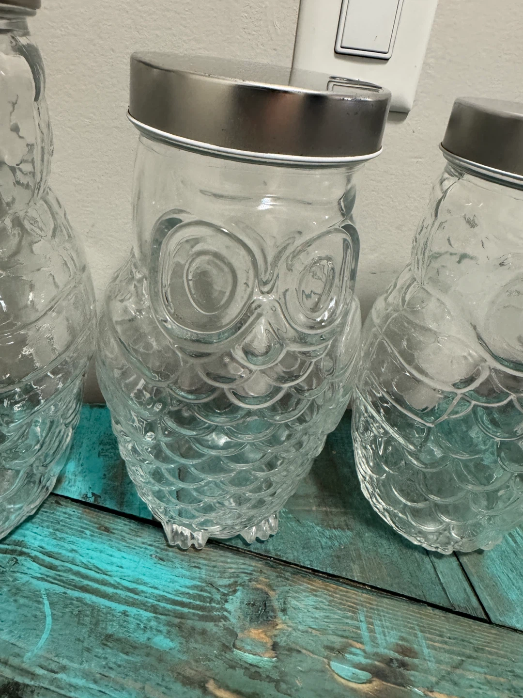 Owl glass canisters - photo 3