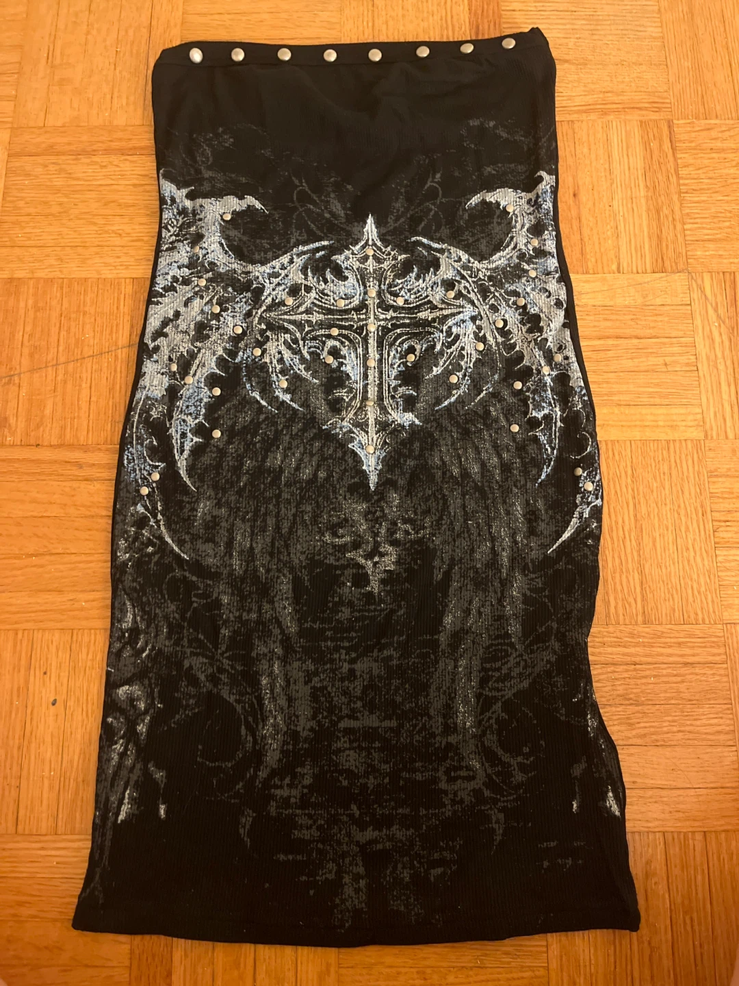 Insomnia Visuals Black Studded Strapless Dress