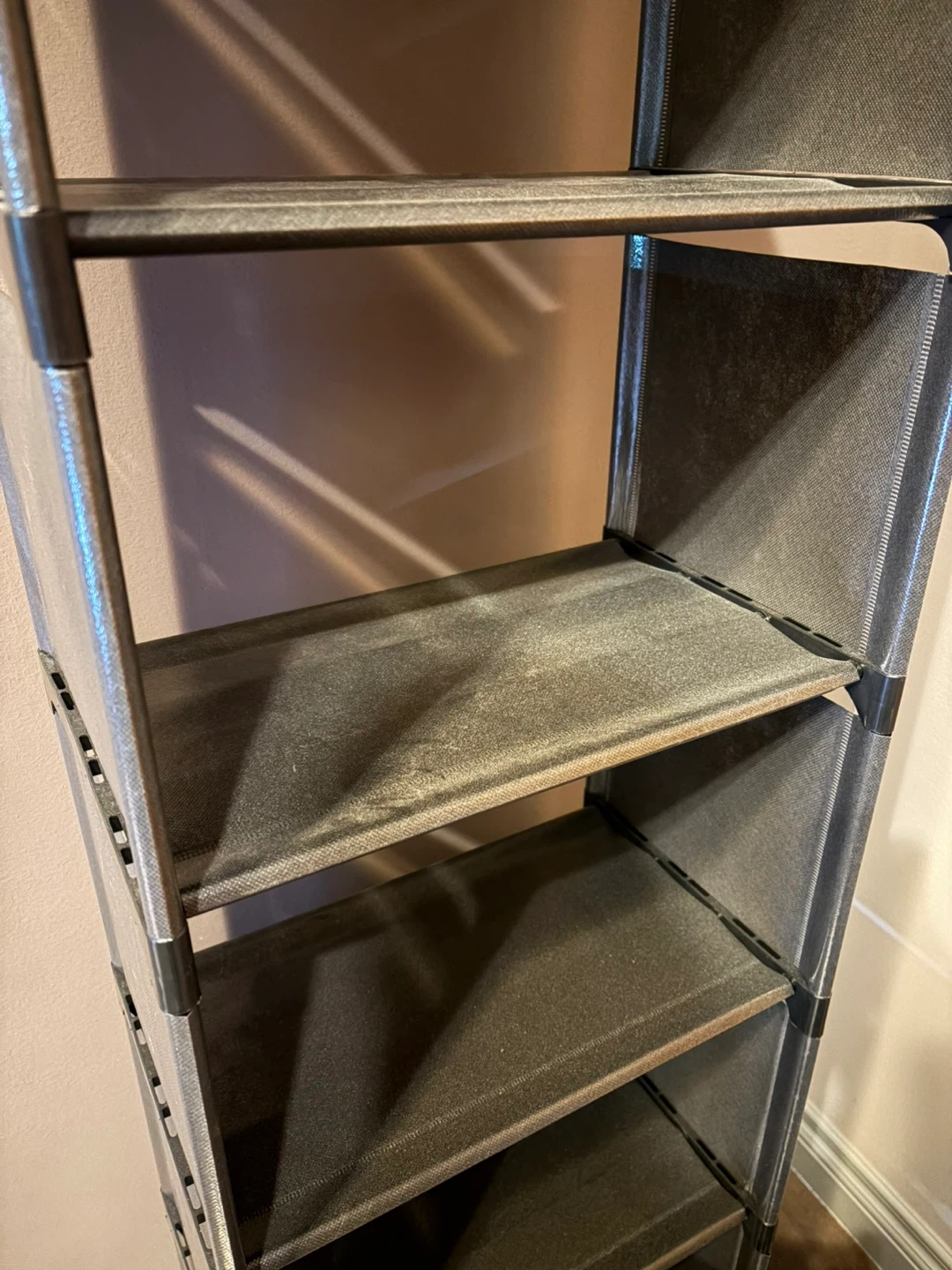 Grey Fabric Shoe Rack / Storage Shelf - photo 2