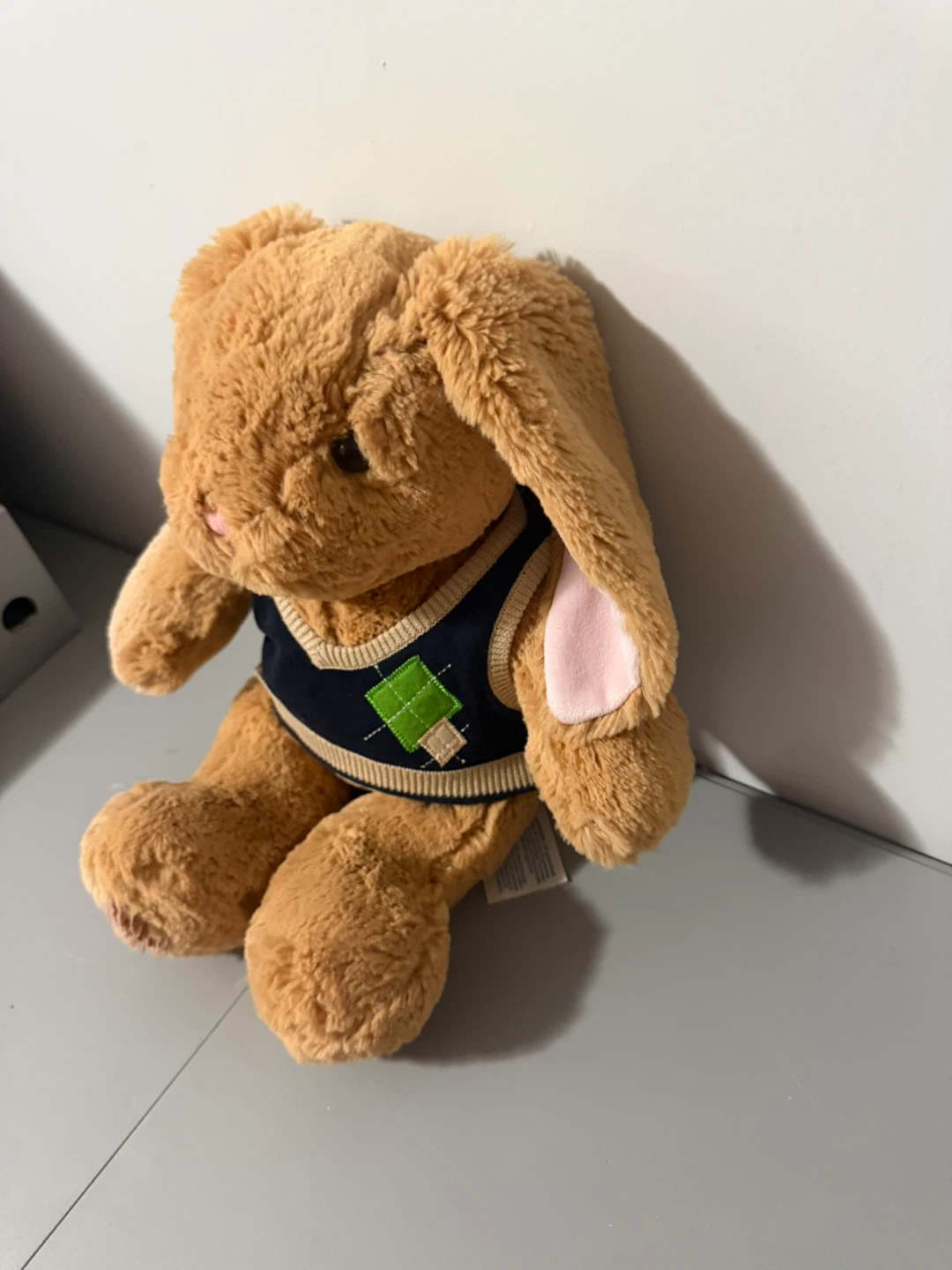 Build-A-Bear Pawlette Bunny Navy Argyle Sweater Vest Retired - photo 3
