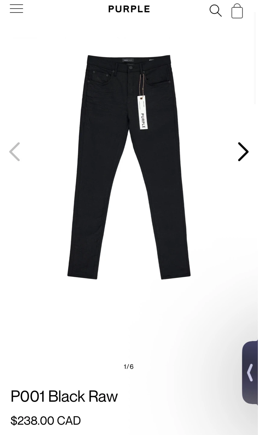 Purple Brand P001 Black Raw Jeans - photo 2