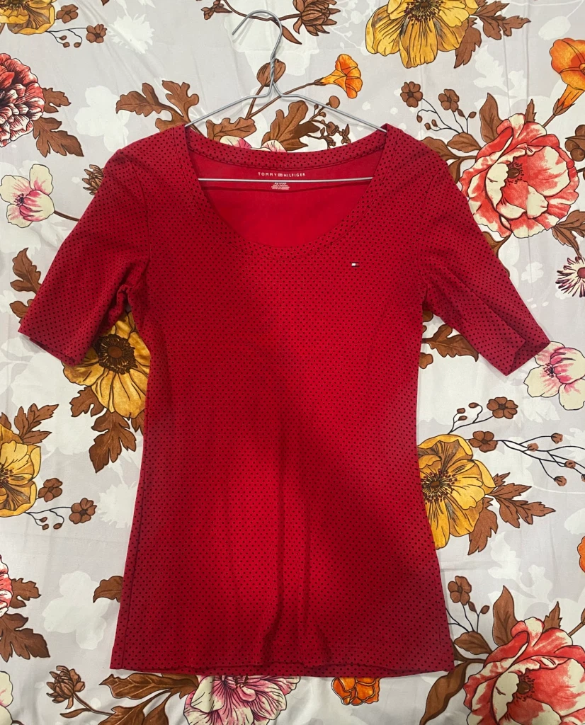 Tommy Hilfiger Red Polka Dot T-Shirt XS