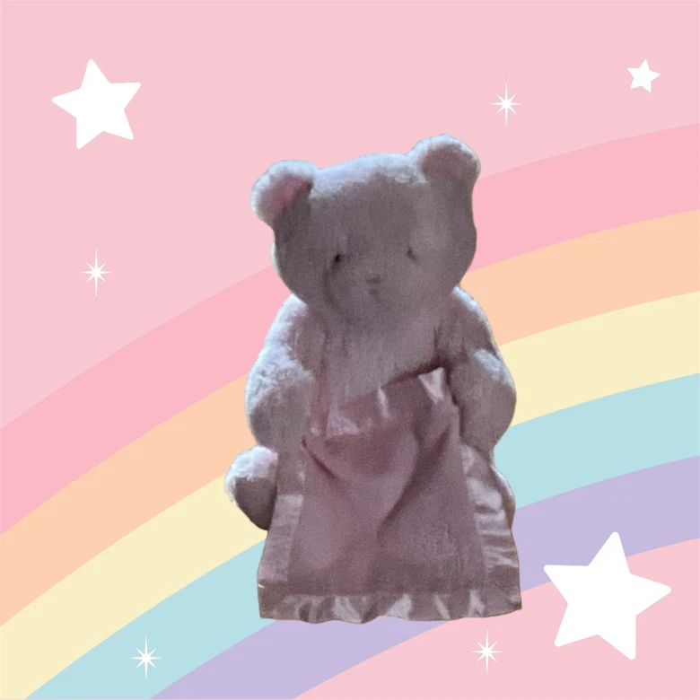 Pink bear plush