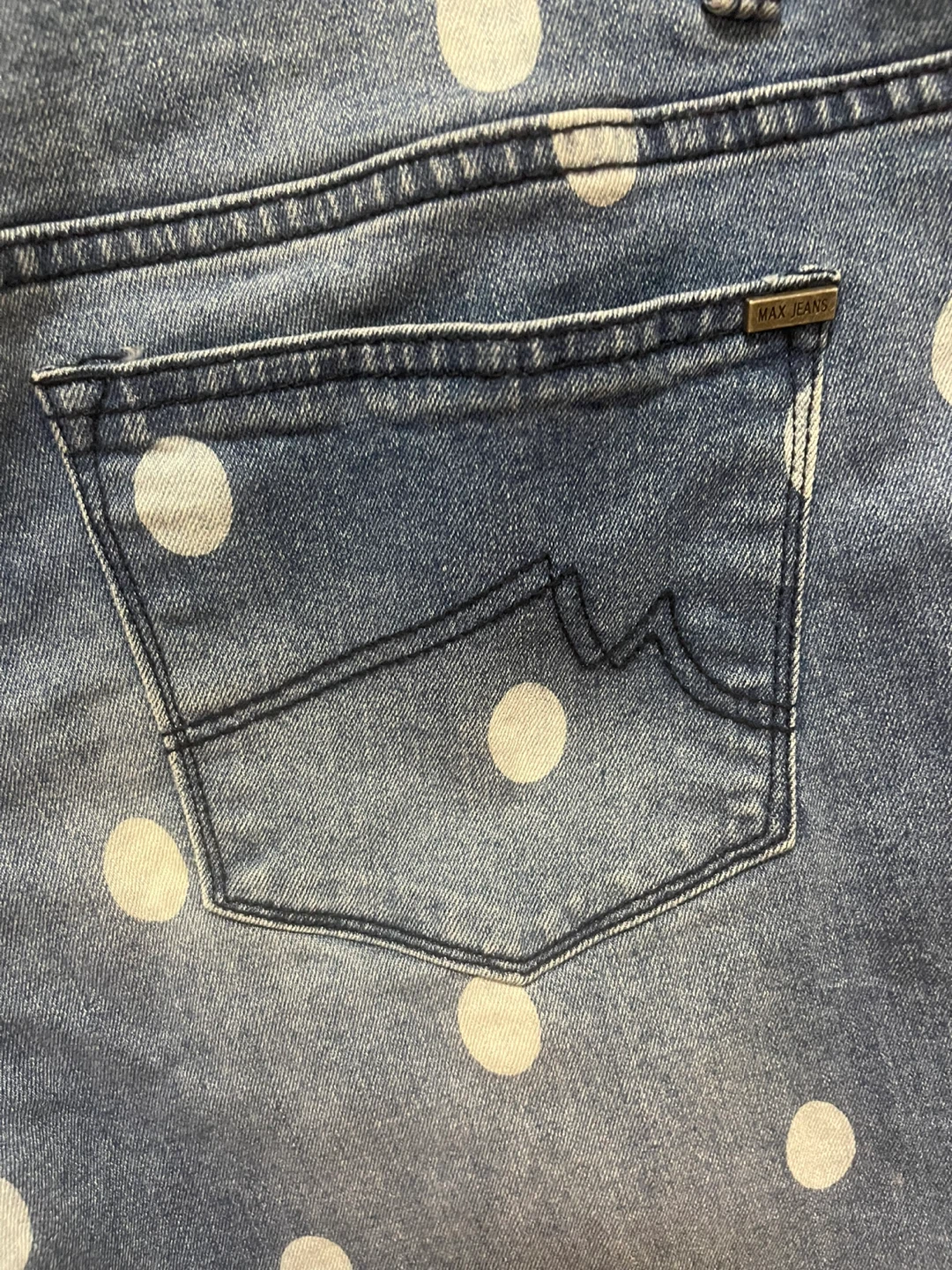 Max Jeans Polka Dot Denim Shorts - photo 5