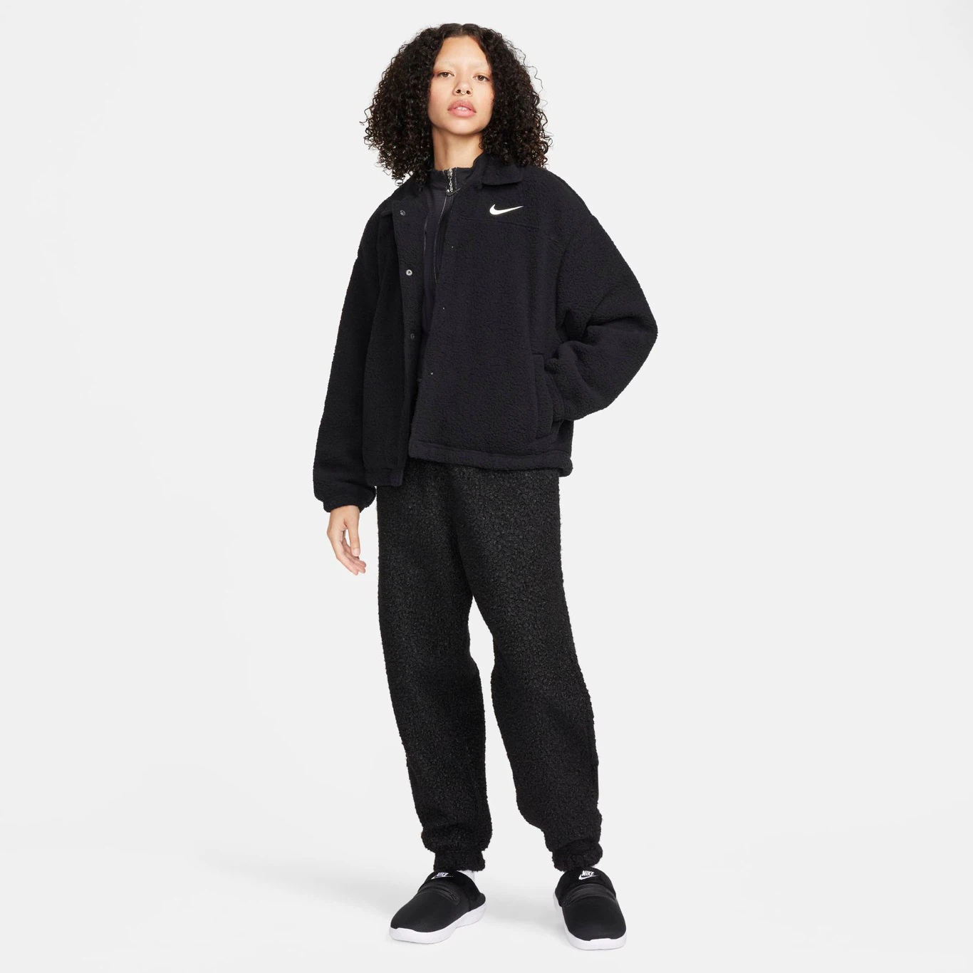 Nike Sherpa Fleece Jacket Black - photo 2