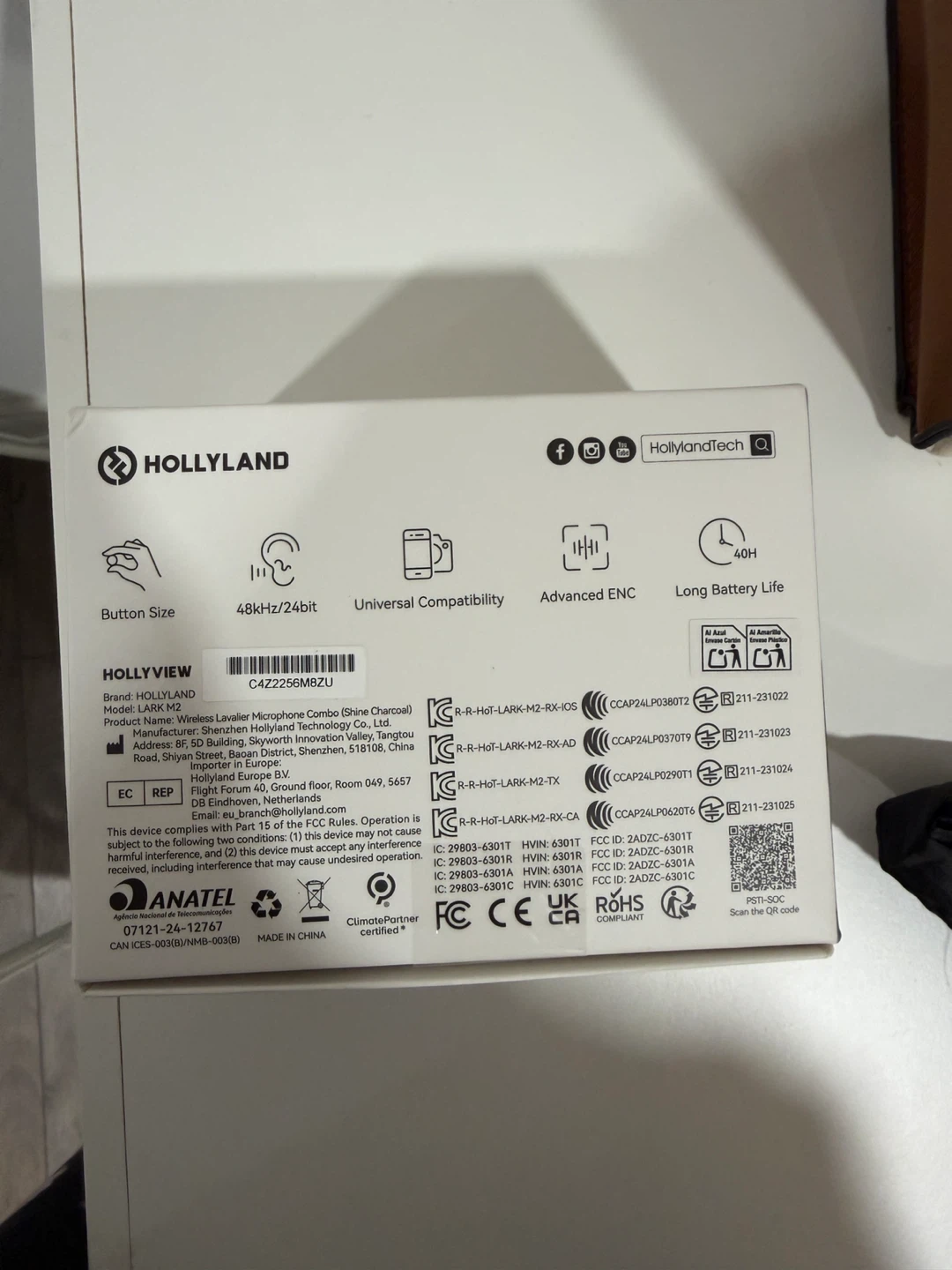 BNIB HOLLYLARND LARK M2 Wireless Lavalier Microphone Combo - photo 2