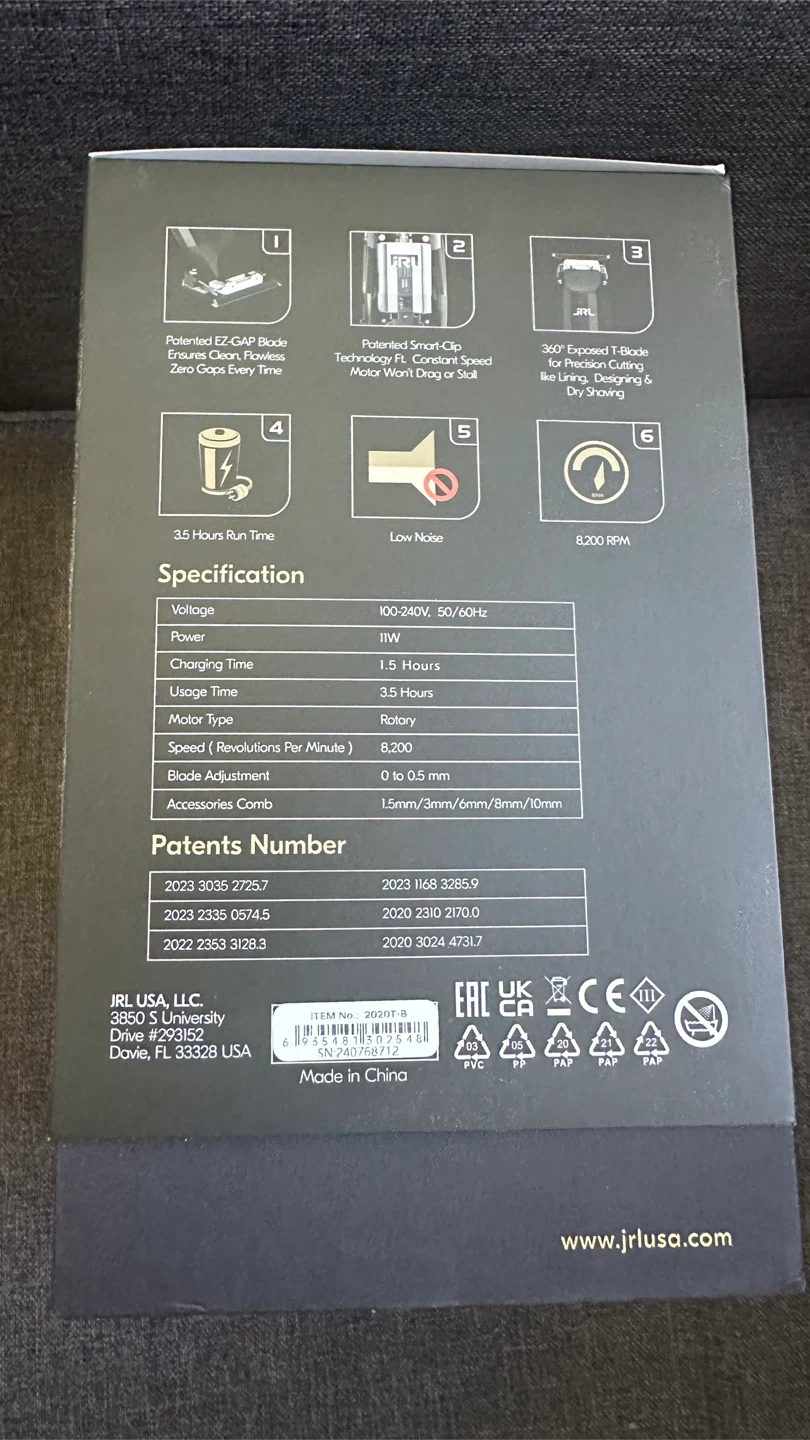 Brand New JRL Professional ONYX FF2020T-B Cordless Hair Trimmer - photo 2