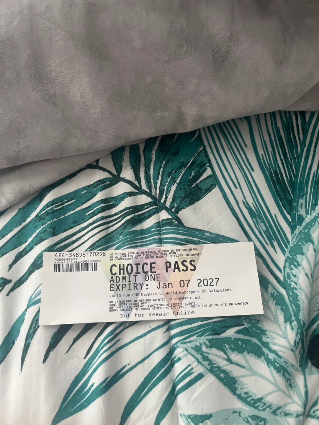 World Waterpark or Galaxyland Choice Pass - Expires Jan 07 2027
