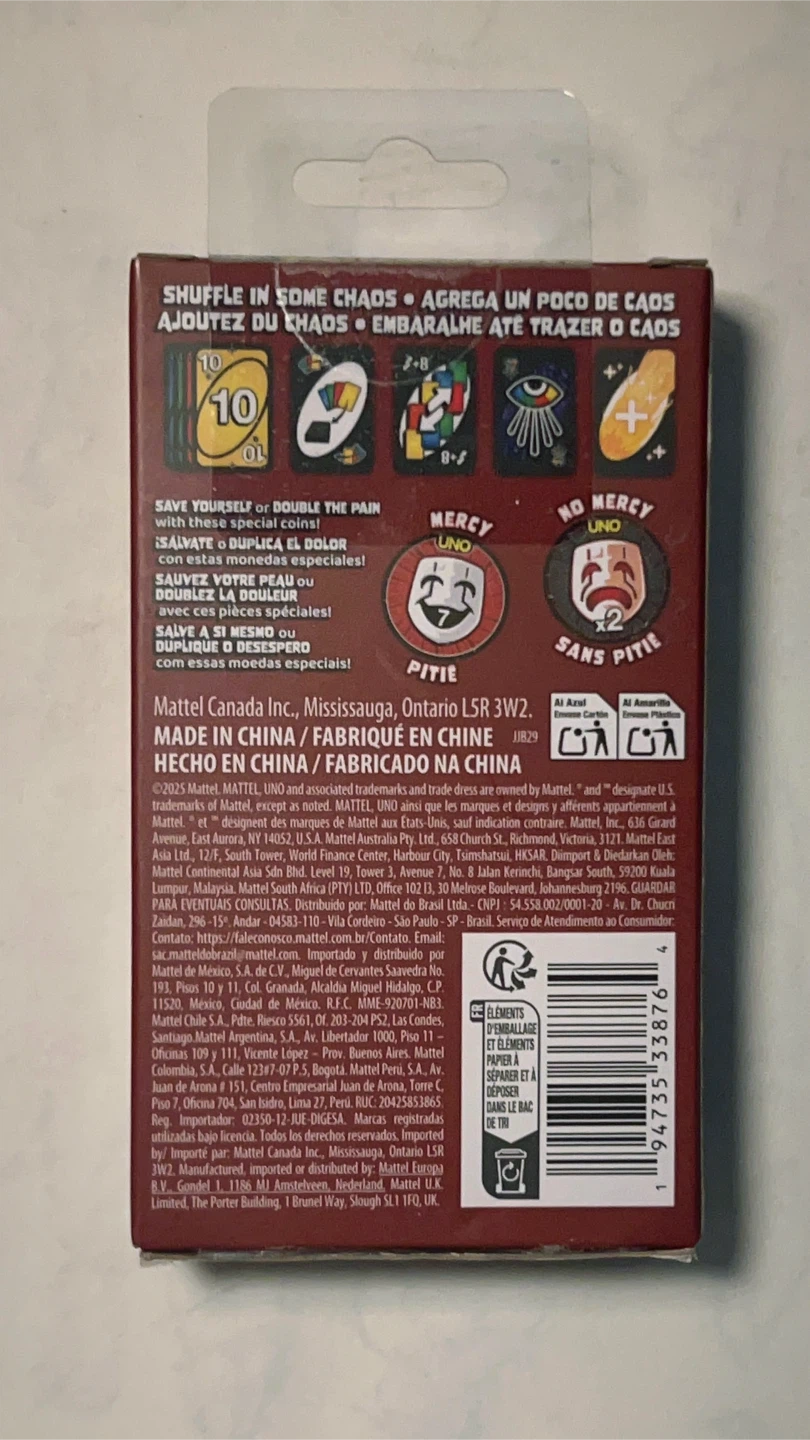 UNO Show 'Em No Mercy Expansion Pack Card Game - photo 2