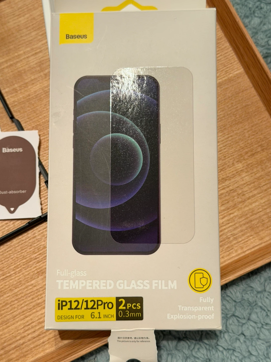 Baseus Full-glass Tempered Glass (1pc) for iPhone 12/12 Pro - photo 3