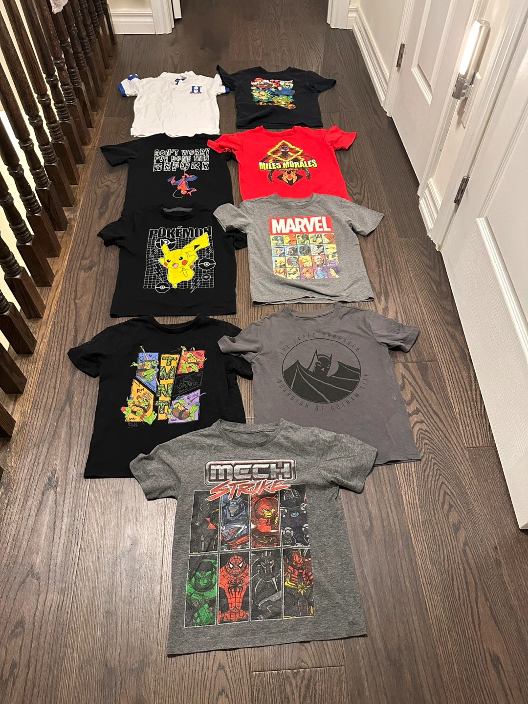 Boys 5T Marvel, Pokemon, and DC Comics T-Shirts Bundle