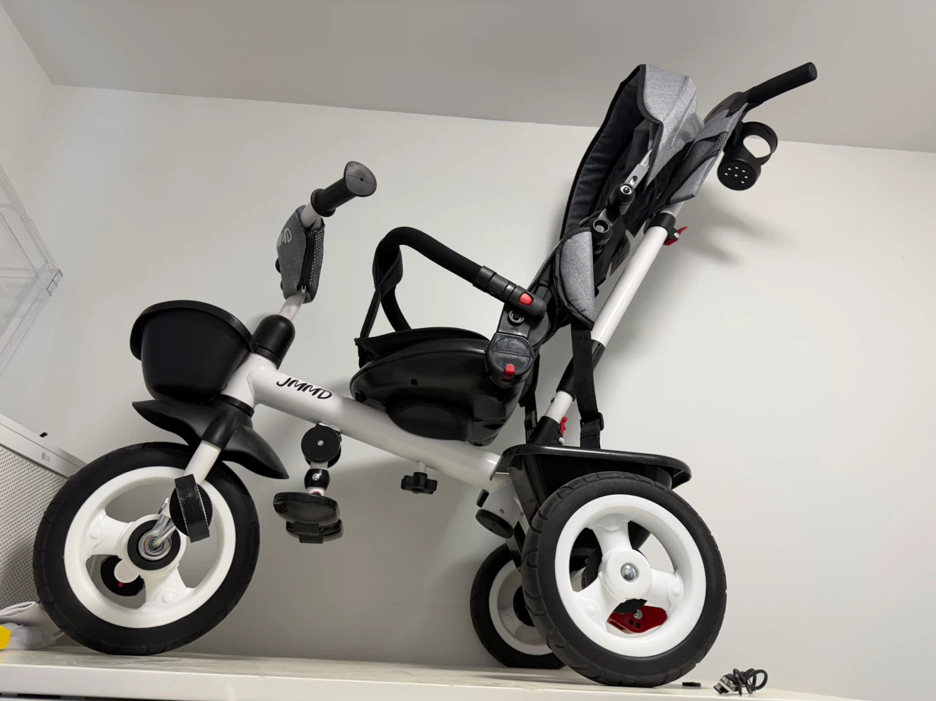 JMMD Baby Tricycle with Canopy and Parent Handle