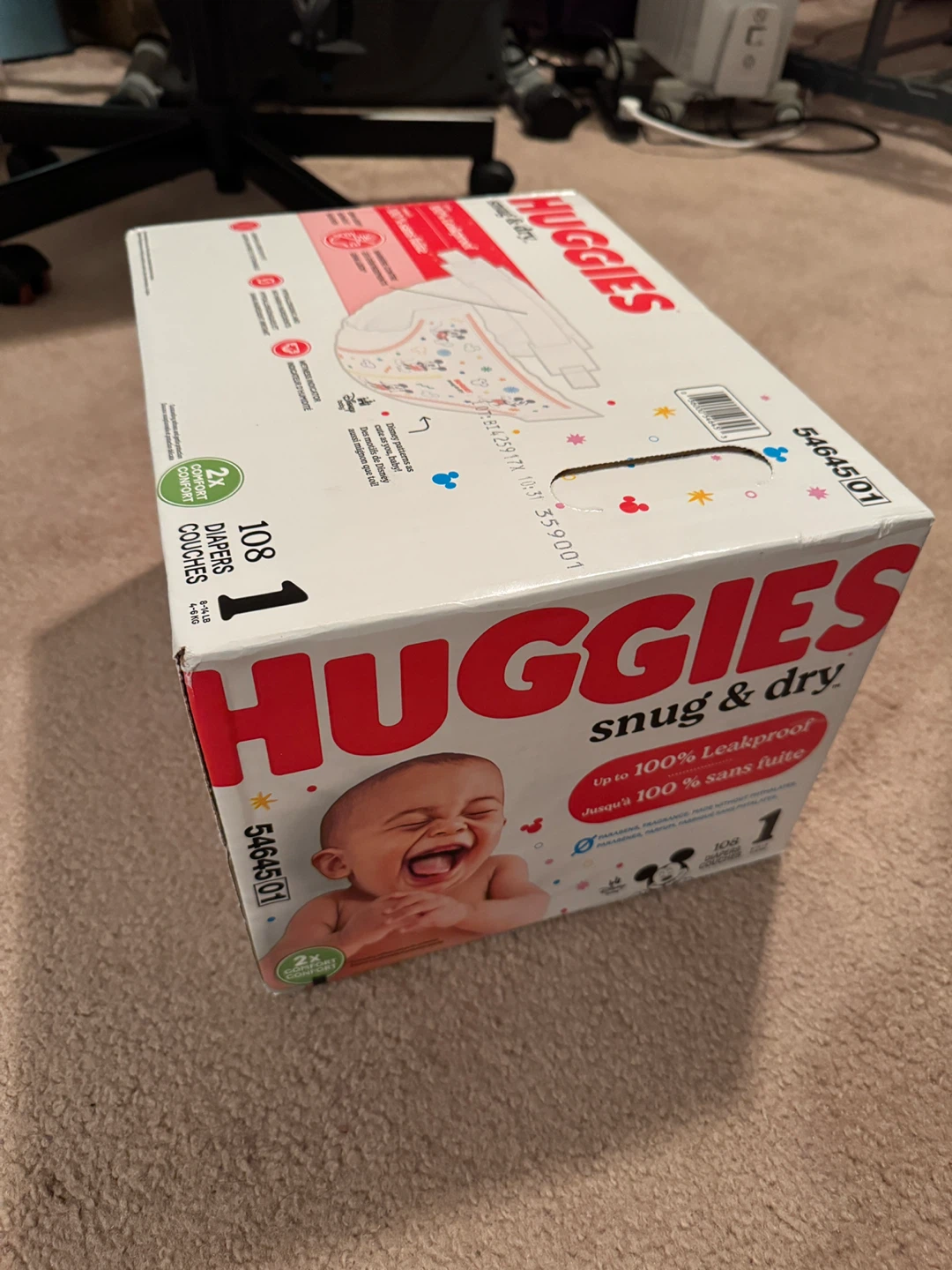 Huggies Snug & Dry Size 1 Diapers - 108 Count
