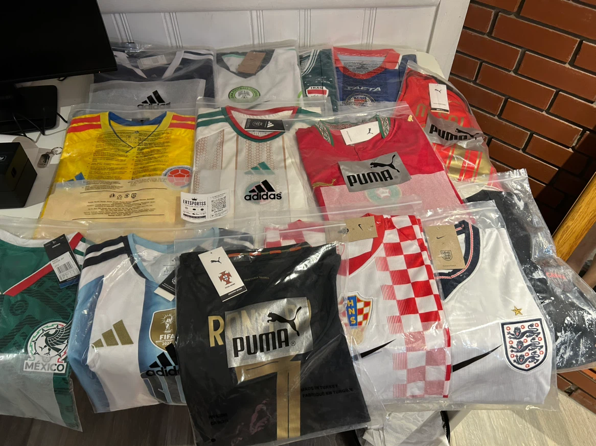 Collection of Soccer Jerseys - Various Brands